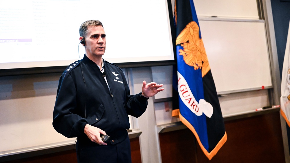 Vice Chief of the National Guard Bureau, Lt. Gen. Marc H. Sasseville speaks to class 62