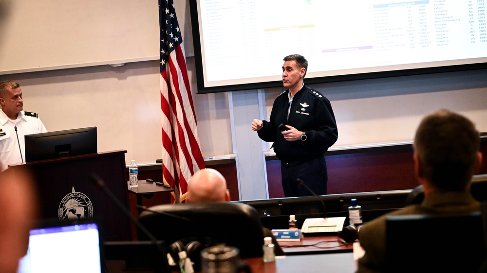 Vice Chief of the National Guard Bureau, Lt. Gen. Marc H. Sasseville speaks to class 62