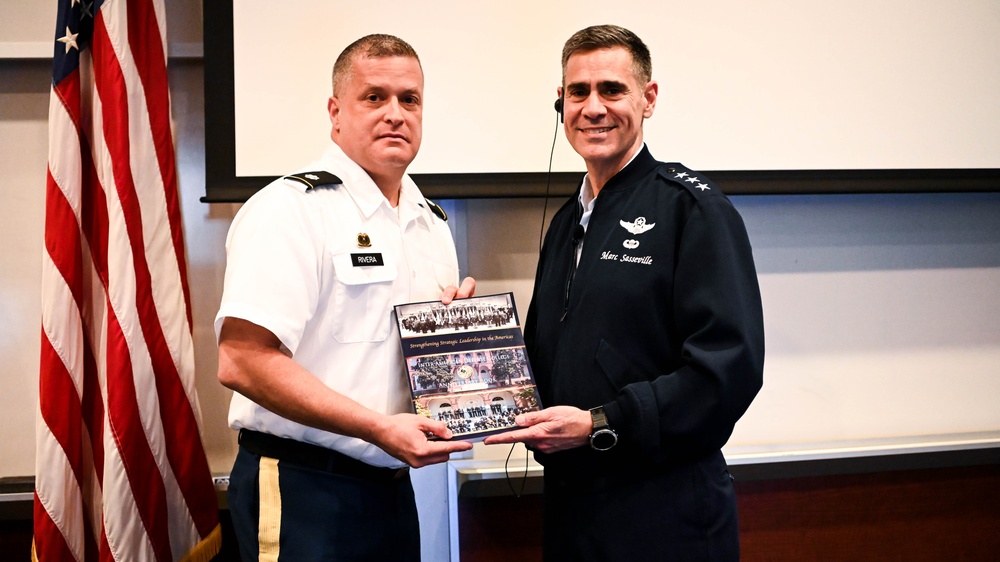 Vice Chief of the National Guard Bureau, Lt. Gen. Marc H. Sasseville speaks to class 62