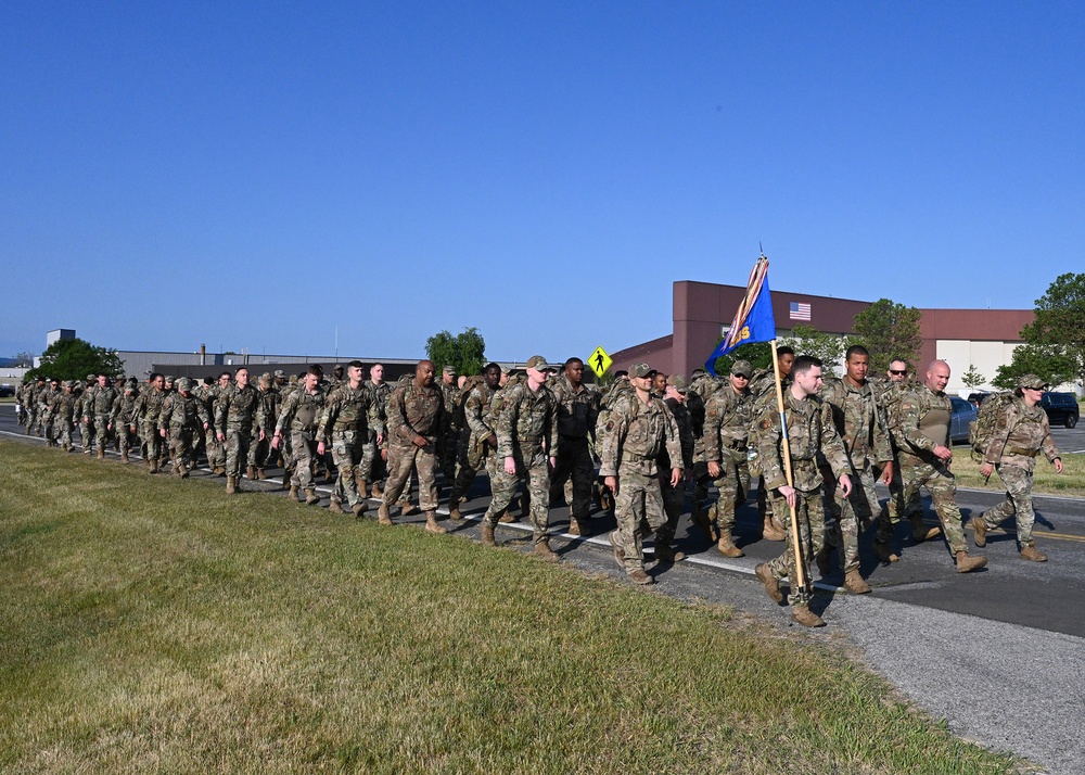 105th Base Defense Squadron Ruck March