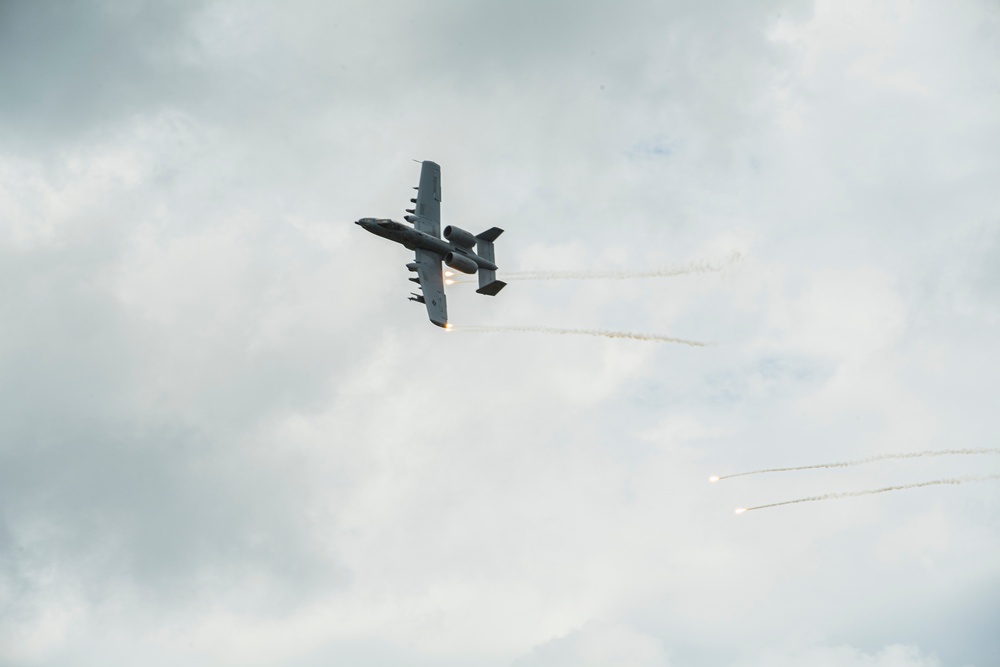 A-10's practice flying maneuvers