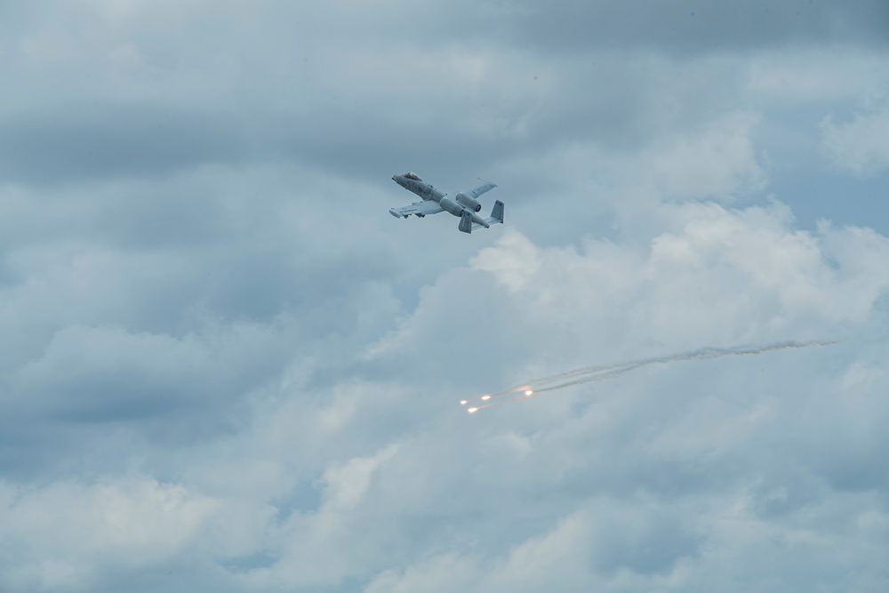 A-10's practice flying maneuvers