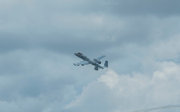 A-10's practice flying maneuvers