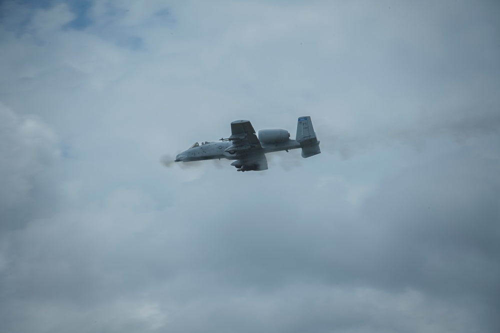 A-10's practice flying maneuvers