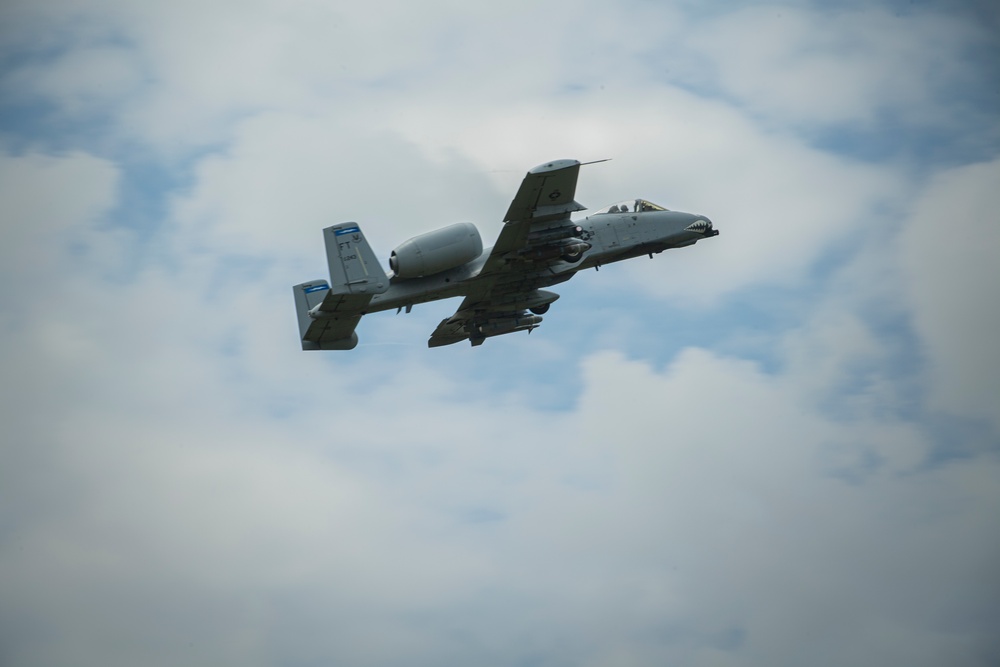 A-10's practice flying maneuvers