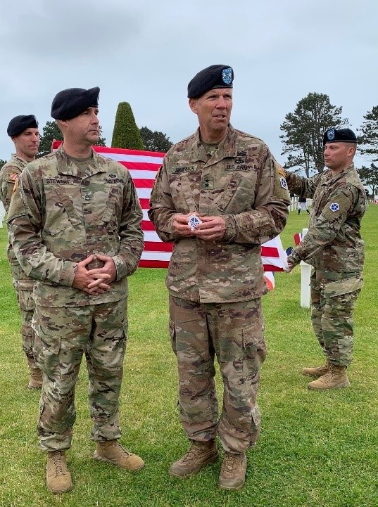 Reenlistment at American Cemetery
