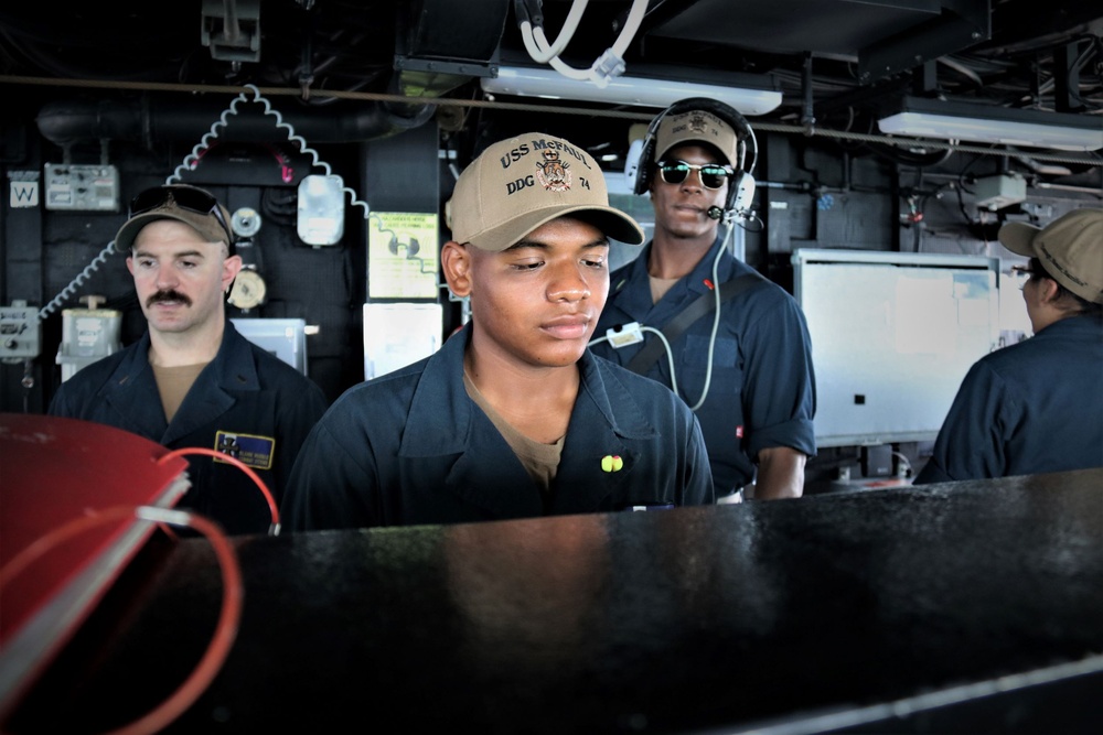 USS McFaul Conducts a Sea and Anchor Evolution