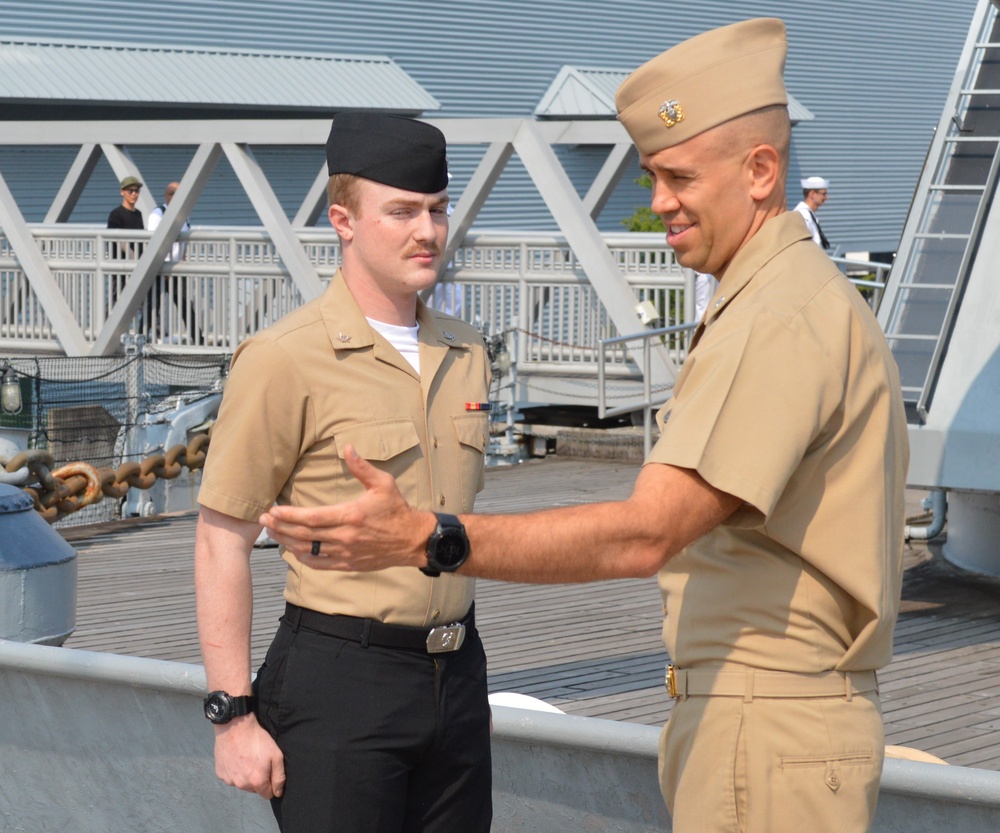 Re-enlistment aboard the Battleship Wisconsin