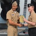 Re-enlistment ceremony aboard the Battleship Wisconsin