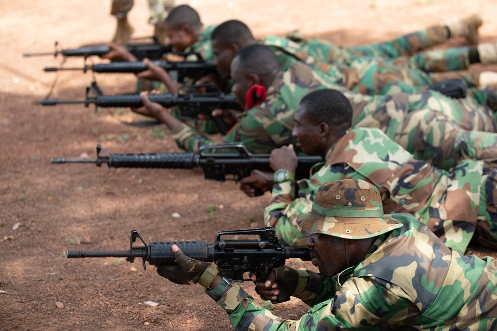 U.S., Ghana Armed Forces train on basic rifle marksmanship during African Lion 2023