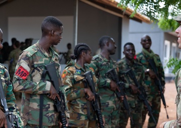 U.S. military and Ghana Armed Forces learn basic rifle marksmanship during African Lion 2023
