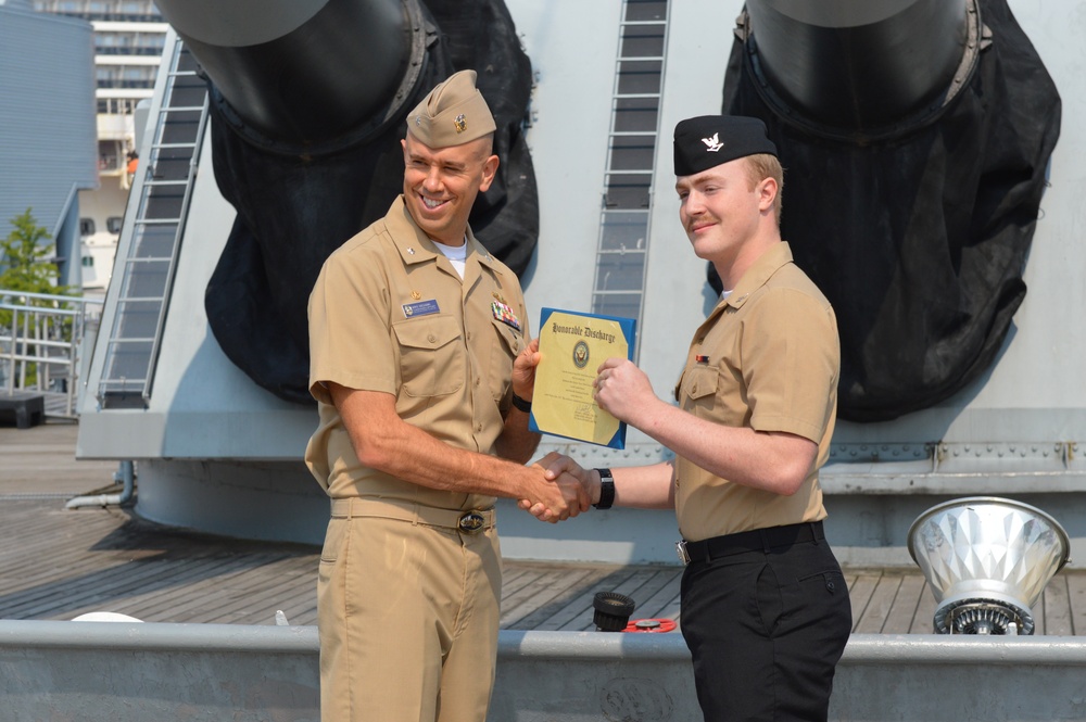 Naval Museum hosts a re-enlistment ceremony