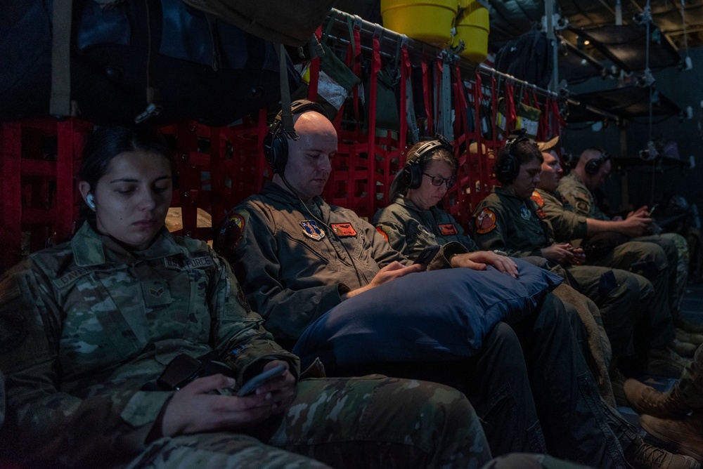 U.S. Airmen with the 182nd Airlift Wing depart for exercise Air Defender 2023 from Peoria