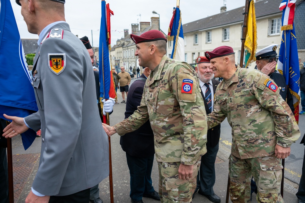 82nd Airborne Division Supports Cérémonie Monument Borne Zéro during D-Day 79