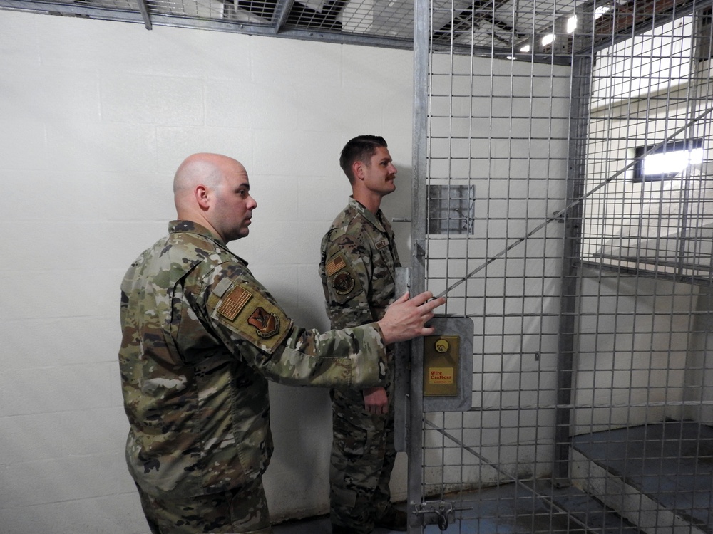 AFSFC inspects MWD kennels at JBSA-Lackland