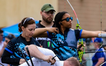Team Navy Competes in the Archery Event During 2023 DoD Warrior Games Challenge