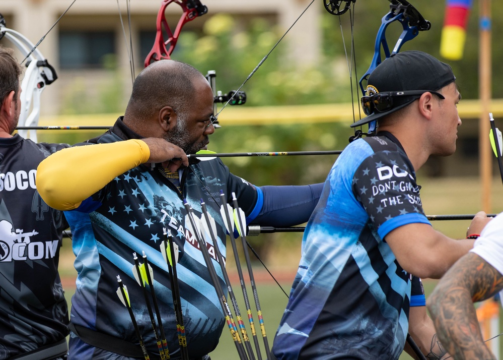 Team Navy Competes in the Archery Event During 2023 DoD Warrior Games Challenge