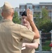 Re-enlistment ceremony aboard the Battleship Wisconsin