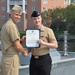 Promotion ceremony aboard the Battleship Wisconsin