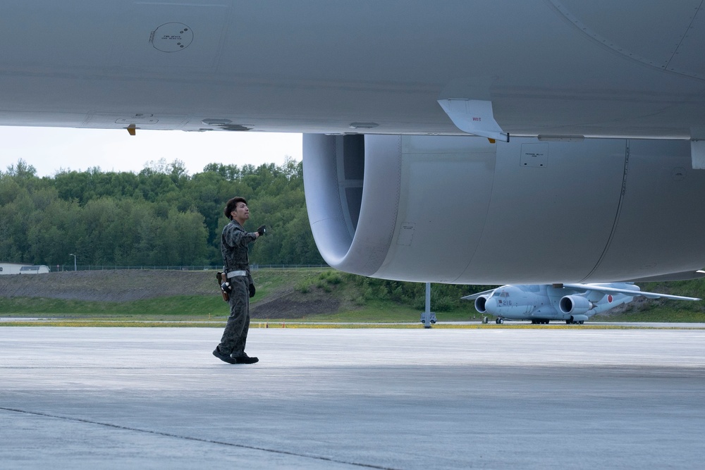 JASDF 602nd AACS E767 arrive in Alaska for RF 23-2