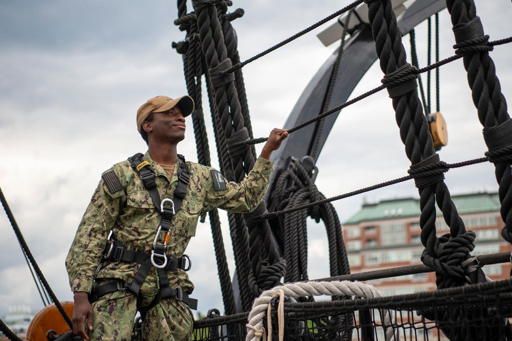 USS Constitution goes underway