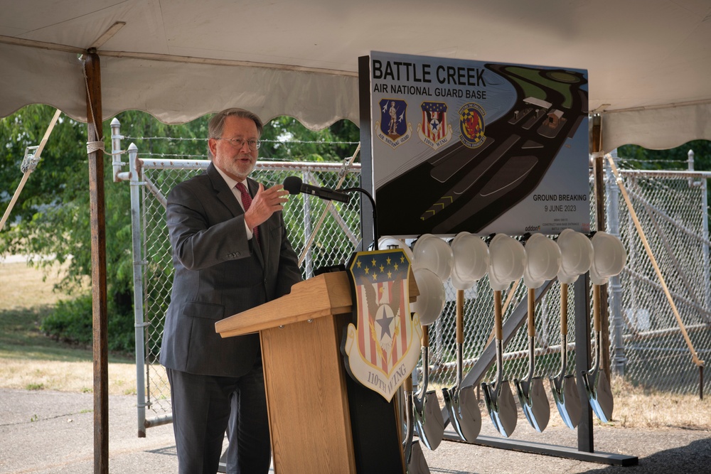 Battle Creek Air National Guard groundbreaking ceremony for new entrance