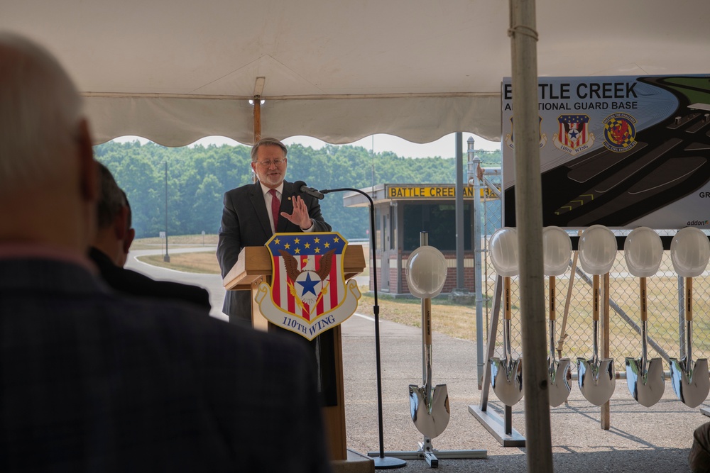 Battle Creek Air National Guard groundbreaking ceremony for new entrance