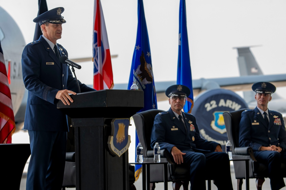 22nd Air Refueling Wing Change of Command, 2023