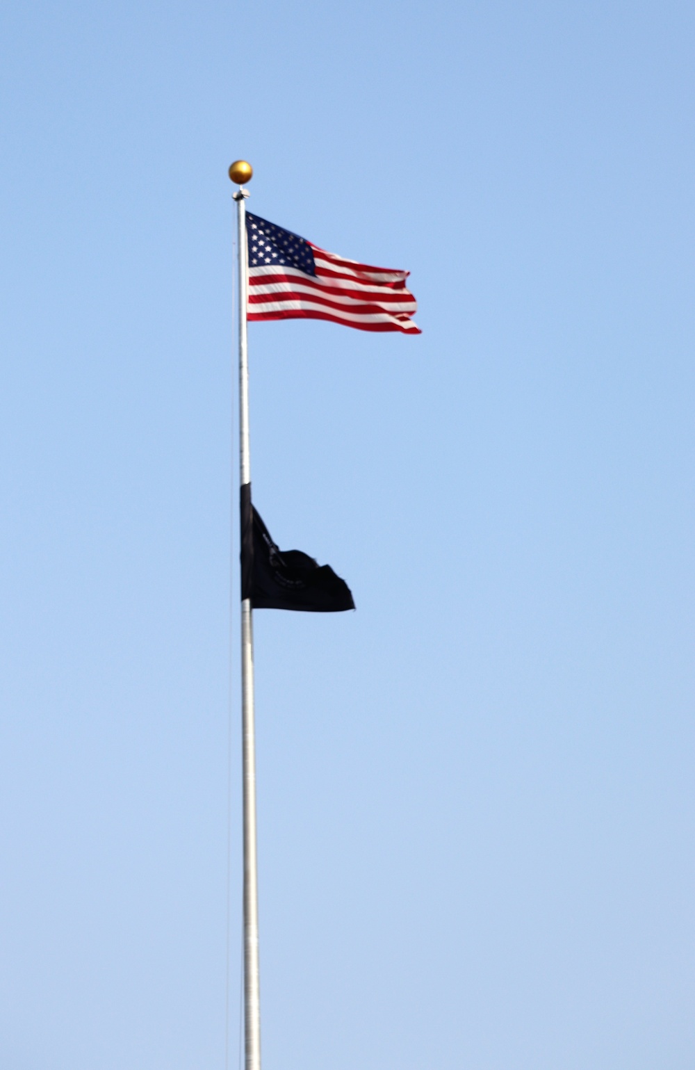 American Flag and Fort McCoy