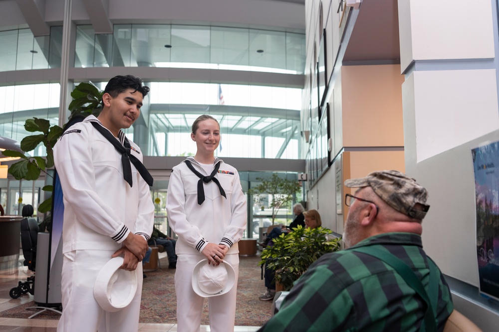 Sailors Visit Veterans at Portland VA Medical Center