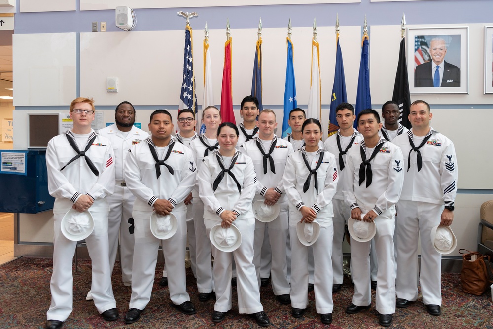 Sailors Visit Veterans at Portland VA Medical Center