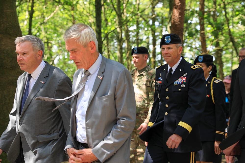 V Corps CG Attends the Battle of Mortain Ceremony