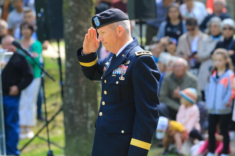 V Corps CG Attends the Battle of Mortain Ceremony