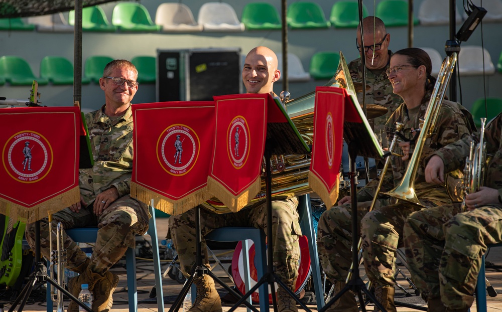 U.S. Army Band Entertains The Troops at Agadir, Morocco for African Lion 2023