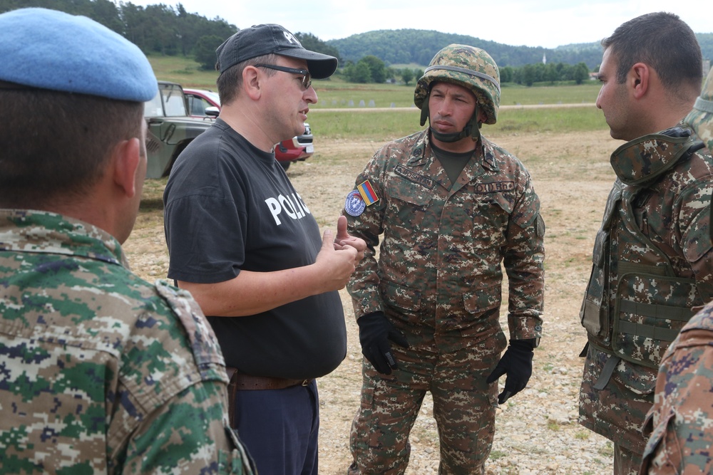 Armenian Troops Conduct a Joint Patrol