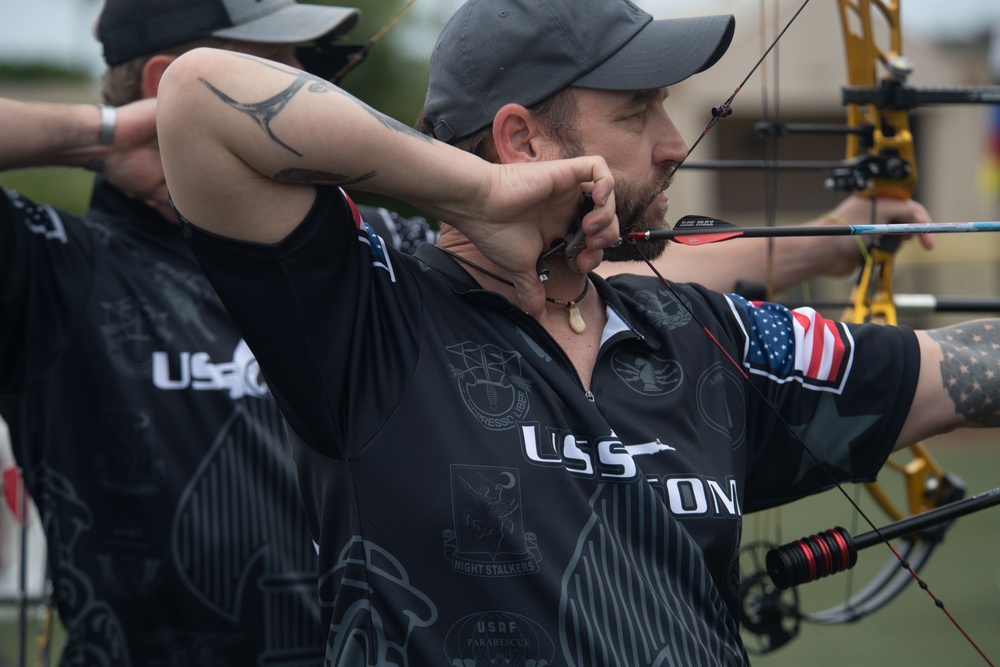 Team USSOCOM medals in archery during the 2023 Warrior Games Challenge