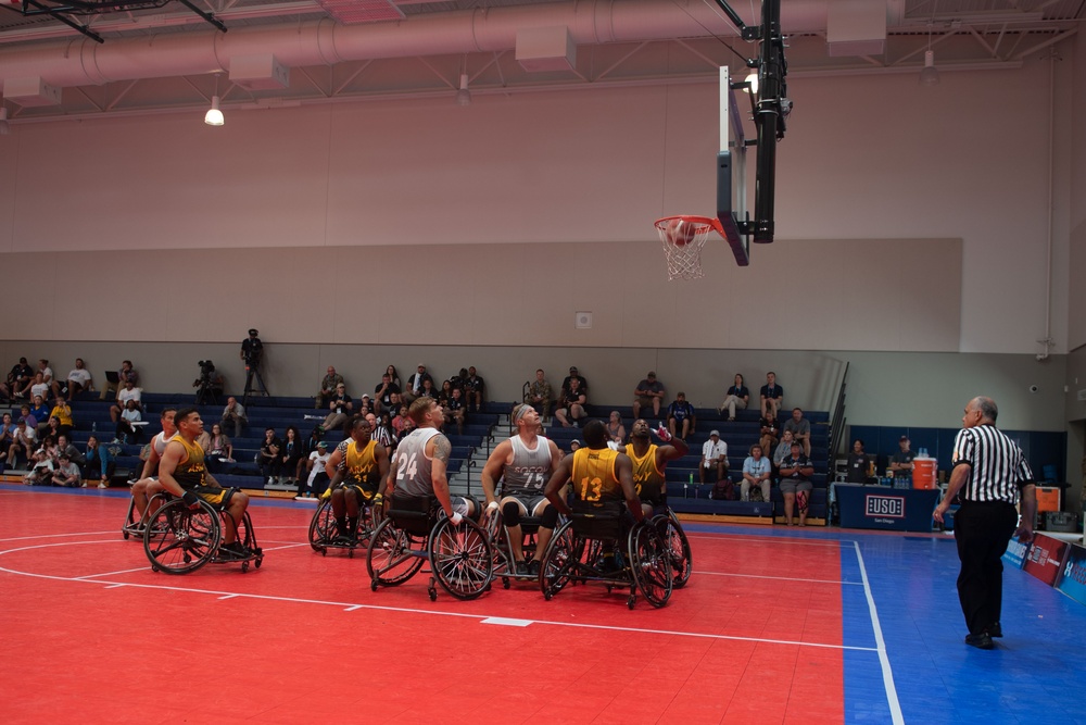 Team SOCOM wins the bronze medal in wheelchair basketball during the 2023 Warrior Games Challenge