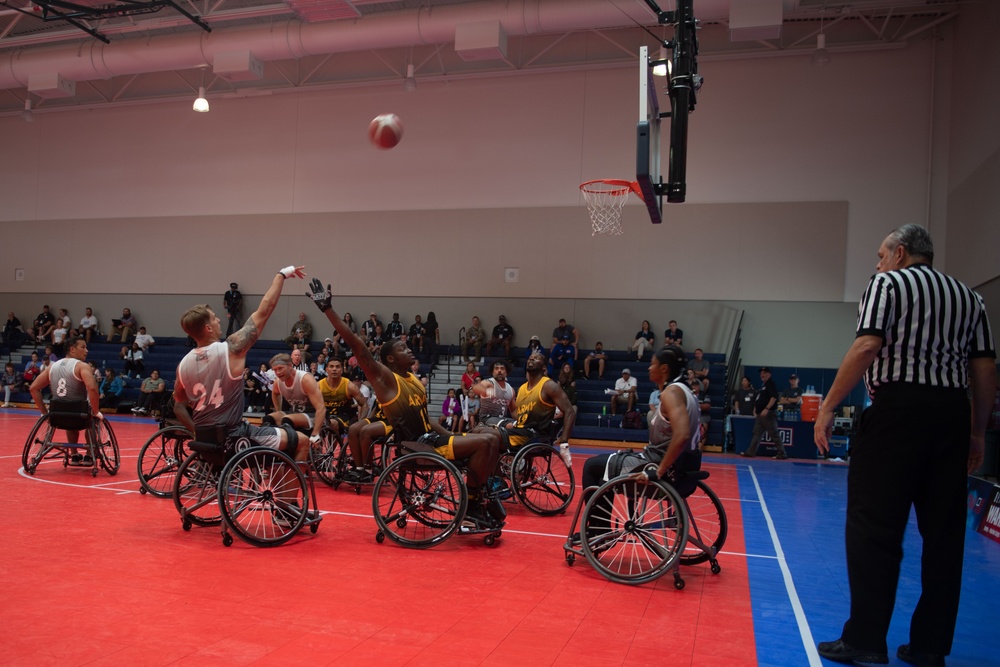 Team SOCOM wins the bronze medal in wheelchair basketball during the 2023 Warrior Games Challenge