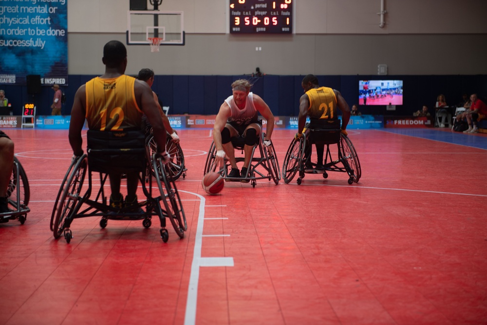 Team SOCOM wins the bronze medal in wheelchair basketball during the 2023 Warrior Games Challenge