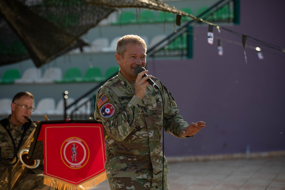 Utah Army National Guard band entertains troops and Moroccans in Agadir, Morocco during African Lion 2023