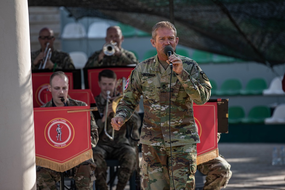 Utah Army National Guard band entertains troops and Moroccans in Agadir, Morocco during African Lion 2023