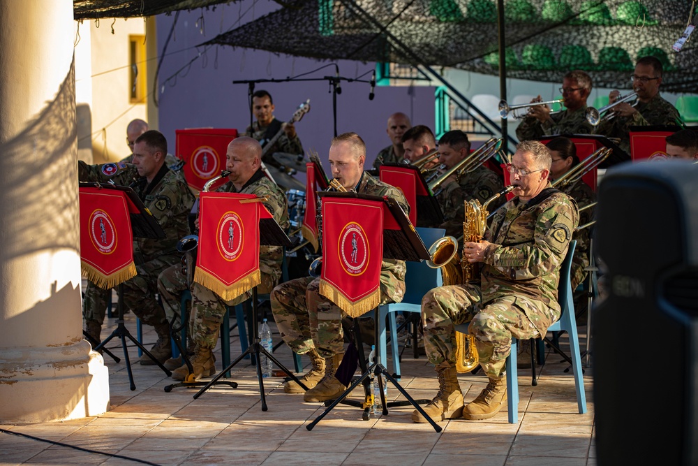 Utah Army National Guard band entertains troops and Moroccans in Agadir, Morocco during African Lion 2023