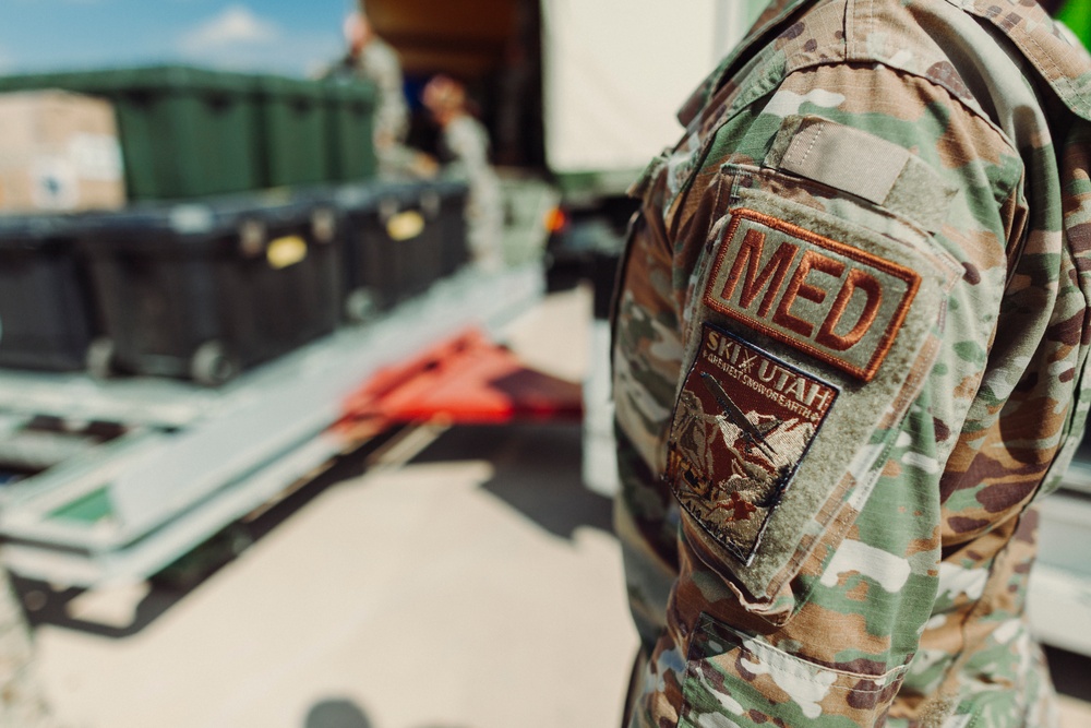 The 151st Medical Group from Utah Air National Guard arrives in Morocco for African Lion 2023