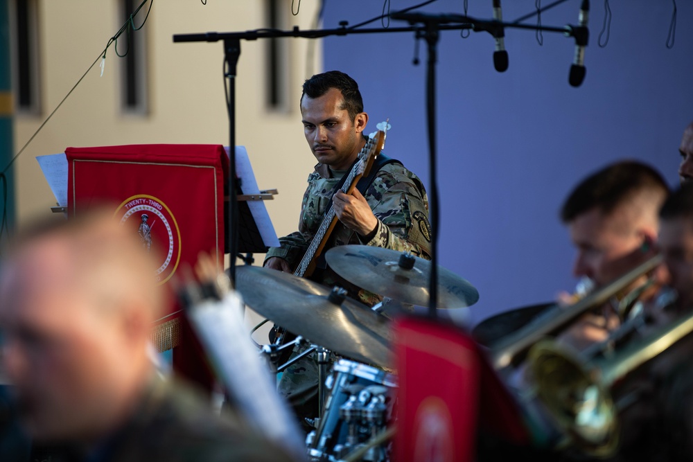 Utah Army National Guard band entertains troops and Moroccans in Agadir, Morocco during African Lion 2023