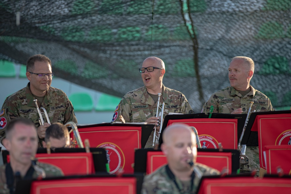 Utah Army National Guard band entertains troops and Moroccans in Agadir, Morocco during African Lion 2023