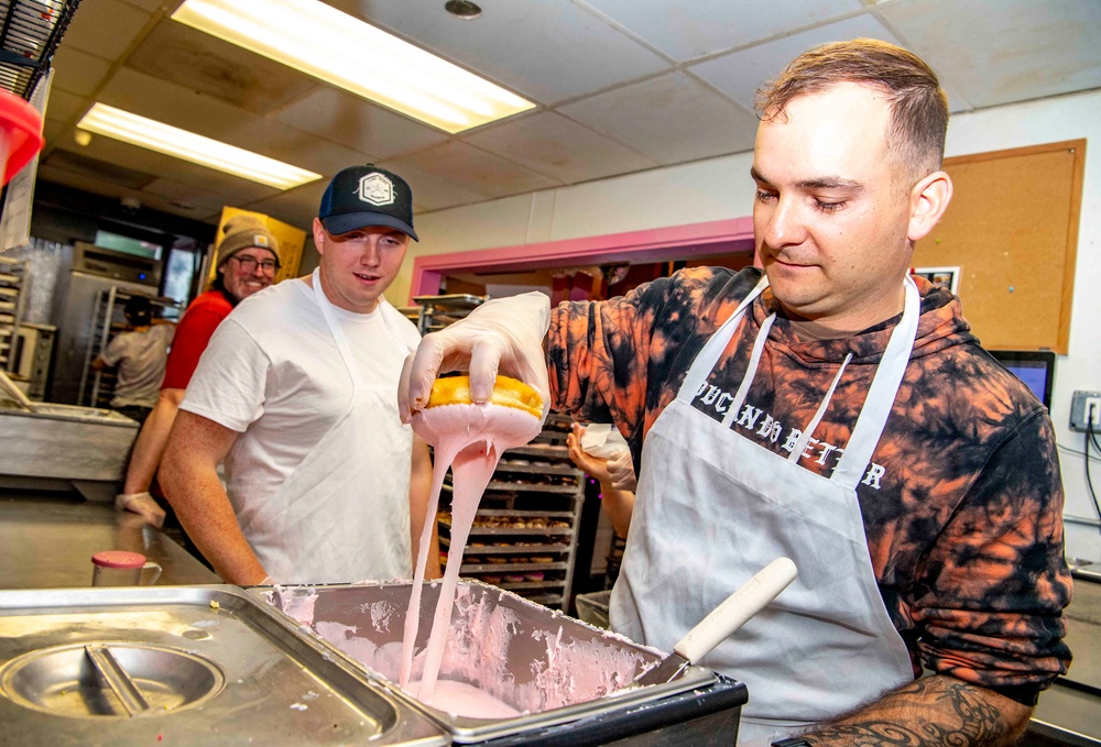 Sailors Volunteer at Voodoo Doughnut