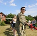 4th Infantry Division Soldiers participate in a cookout with students at an English language school in Boleslawiec, Poland