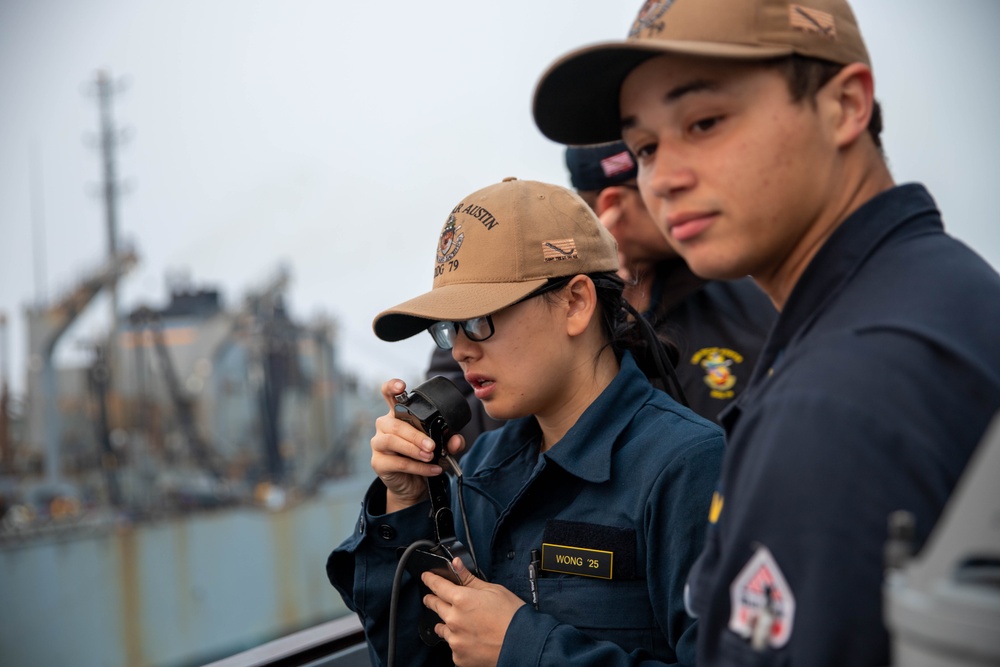 Midshipmen Conduct Summer Training Onboard USS Oscar Austin (DDG-79)