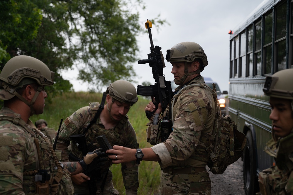 188th Security Forces Squadron Airmen Experience Nighttime and Air Base Ground Defense Training