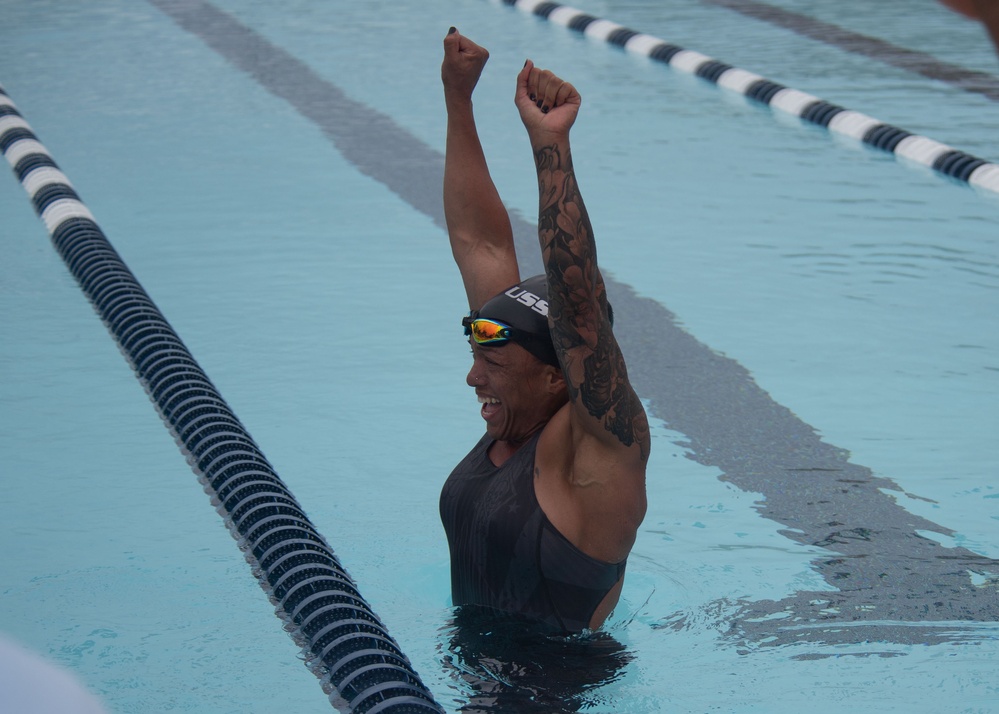 Team SOCOM competes in the 2023 Warrior Games Challenge swimming competition